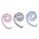 Nordic Style Soft Knot Plush Pillow Braided Baby  Sleep Bumper Pink