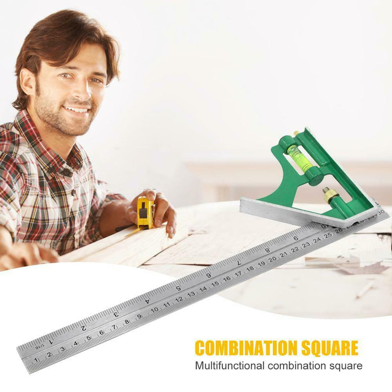 45 / 90 Degree Combination Square Angle Ruler Protractor Measuring Tools