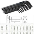 8Pcs Small Large Hex Allen Key 90 Degree Offset/Angled Wrench Metric To HQM