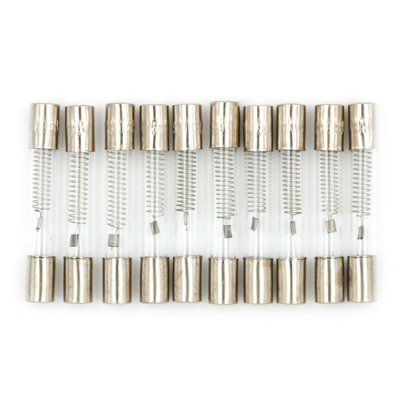10Pcs 6 x 40mm Axial Glass 800mA 0.8A 5KV Fuse Tubes for Microwave Oven J Gw