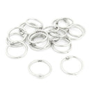 20 Pcs 0.94" OD Stationery Staple Book Binder Loose Leaf Snap Rings Keyring