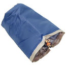 Large Capacity Round Make-up Toilet Bag Drawstring Deep Blue 23x17cm