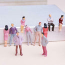 200 Pieces Plastic Mini People Figures for Train Scenery Layout 1:50 1:100