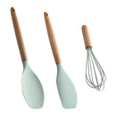 3 Pieces Silicone Egg Whisker and Large Small Spatula Scraper Utensils Set for