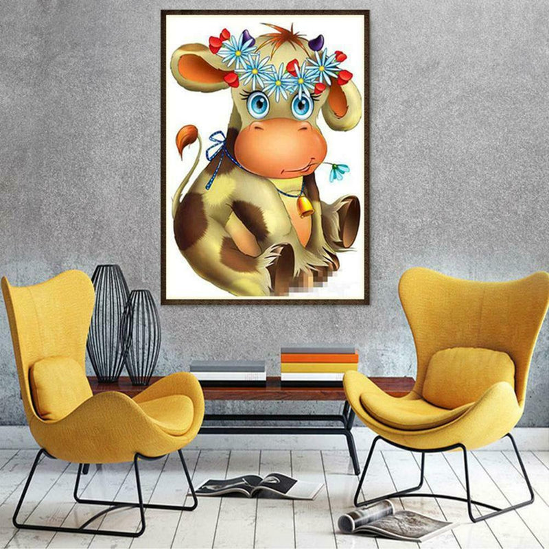 Cartoon Cow 5D Diamond Painting Embroidery DIY Cross Stitch Home Decor Gift