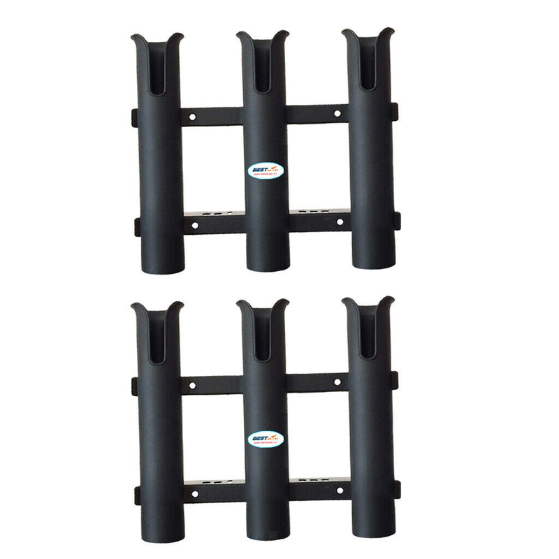 3 Rod Holder Rack Stand Marine Boat Fishing 3 Pole Holder Tube Bracket Seat 2pcs
