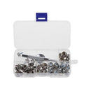 62Pcs 10mm Snap Fastener Stainless Steel Canvas Screw Press Stud Boat Cover