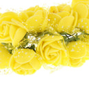 Small Artificial Roses Flowers Arrangements Home Decor Bouquet Gift Yellow