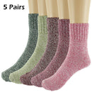 5 Pairs Womens Mens Wool Warm Soft Leisure Socks Thick Winter Sock<