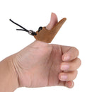 1pc leather thumb finger guard ring adjustable protector archery hunting brownME