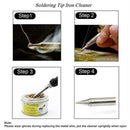 Soldering Iron Wire Tip Cleaner Tool With Brass Wire No Sponge Needed Water