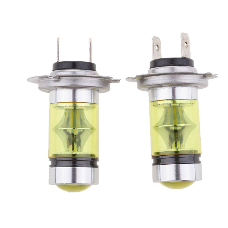 2pcs Yellow H7 12V-28V 100W Car Headlight LED Bulbs Auto Accessories