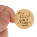 Thank you Stickers Round Natural Kraft 500Labels per roll cute stickers forSEAU