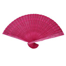 Bamboo Fan Patterned Dragonfly Ajoure Pocket Fan Gift Decoration (D)