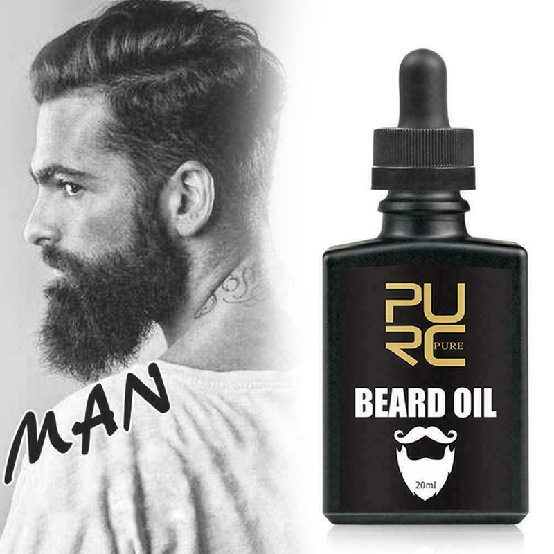 Beard Growth Oil Organic Men Hair Growther Mustache Grow Beard U1G6