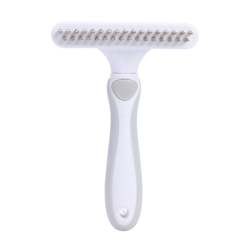 Pet Cat Dog Hair Removal Needle Comb Fur Trimming Open Knot Brush (Green) A