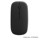 W8 2.4G Wireless Thin Silent Mouse 1600DPI 4 Keys Optical Mice (Black)