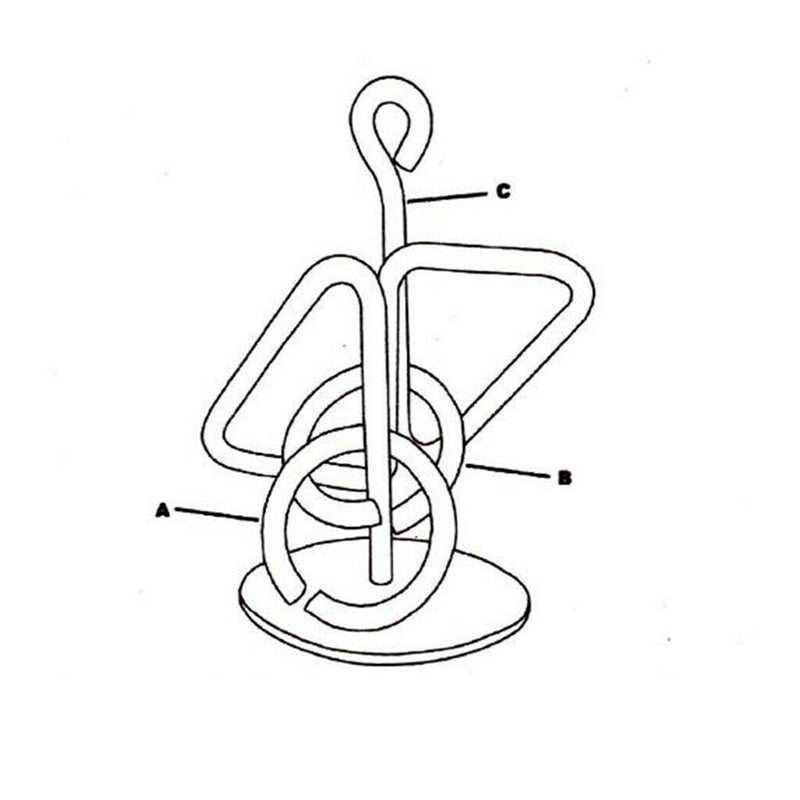 1PCS Metal Puzzle IQ Mind Brain Teaser Game Educational Kids Xmas Gifts