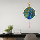 DIY Peafowl Special Shaped Diamond Painting Mural with Tassel Home Decor