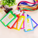 Plastic ID Card Holder Case Badge Lanyard Neck Strap Necklace Strap LightBlue 3C