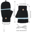 Unisex Hand Warmers Heated Gloves Rechargeable, USB Portable Perfect for
