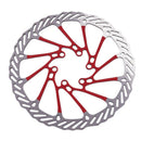 2 x MTB Bike Stainless Steel Disc Brake Rotor 160mm with 12 Bolts Set Red