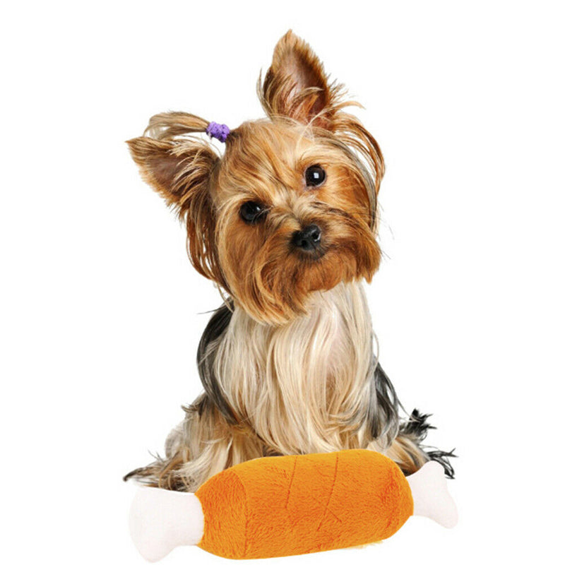 Pet dog puppy toys chicken legs design small dogs chew squeak plush sound to BX