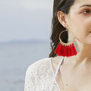 4PCS Womens Fashion Bohemian Earrings Long Tassel Fringe Boho Dangle Jewel EOD