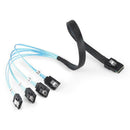 Cabledeconn G0101 MINI SAS 36P SFF 8087 to 4 SATA 7P Splitter Cable Cord