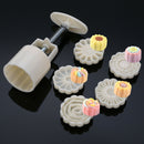 7PCS Flowers Stamps Pastry Moon Cake Mold Mooncake Mould DIY Craft Baking Tool
