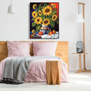 Painting By Numbers Kit DIY Sunflower Fruit Canvas Oil Art Picture Craft