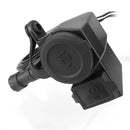 Black 5V 2.1A USB Phone 12V Motorcycle Handlebar Handle Bar Clamp Charger P