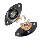 Oval Indented Guitar Jack Plate30 BK Oval Indented Guitar Jack Plate & Sock M7O6