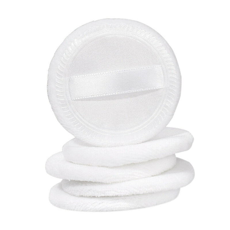 15Pcs Cotton Makeup Powder Puff with Strap Blush Loose Powder Blending Puff