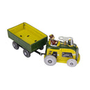 2pc Wind Up Steam Articulated Train Clockwork Tin ZigZag Express Collectible