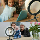 10in LED Ring Light with Stand For Youtube Tiktok Selfie Phone Makeup Video X7W5