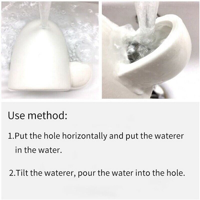 Hamster Drinking Water Feeder Ceramics Slient Bottle Waterer Automatic Smal Z8V9