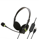 SY440MV USB Computer Headset with Microphone In-Line Control Headphones