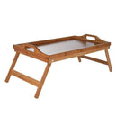 Natural Bamboo Breakfast Serving Tray with Handle Serving Breakfast in Bed