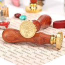 Retro DIY Wax Seal Fire Paint Plant Pattern Palace Stamp Envelope (C143)