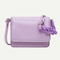 Leather Women Messenger Bag Mini Square Shoulder Satchel Handbags (Purple)