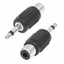 3.5mm Mono Male to RCA Female Audio Adapter Coupler 2 Pcs M7A6