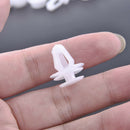 100Pcs/Pack White Car Door Panel Trim Push Pin Rivet Clip Fastener Retainer AU