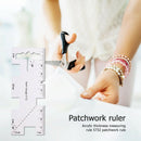 Acrylic Patchwork Thickness Ruler Measuring Gauge Clothes Measuring Tool A
