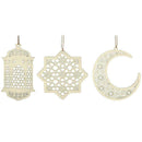Unique Pendant Decor Moon Wind Light Anise Star Wood Eid Pendant DIY O5E9