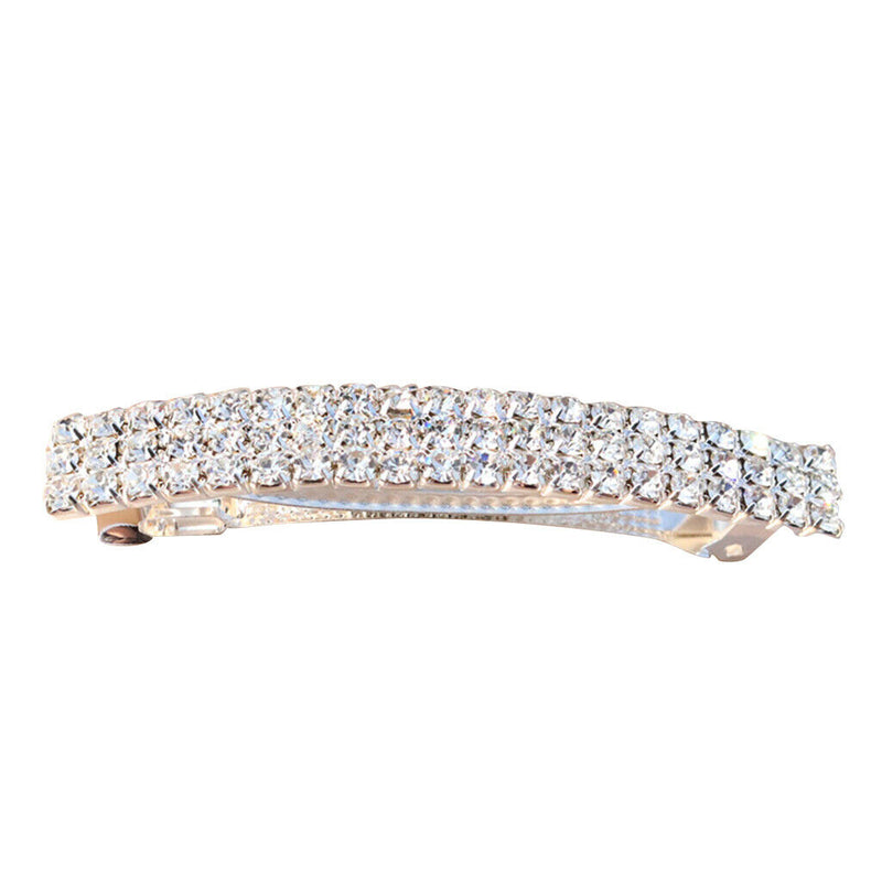 Automatic Rhinestone French Barrettes Large Hair Clip Hairpin Hair Accessory