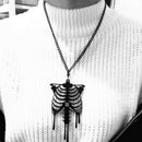 Fashion Punk Rock Horror Body Skeleton Pendant Skeleton Pendant Necklace J5E7