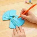 6Pcs/set Multicolor Kraft Paper Binder Ring Easy Flip Card Study Cards