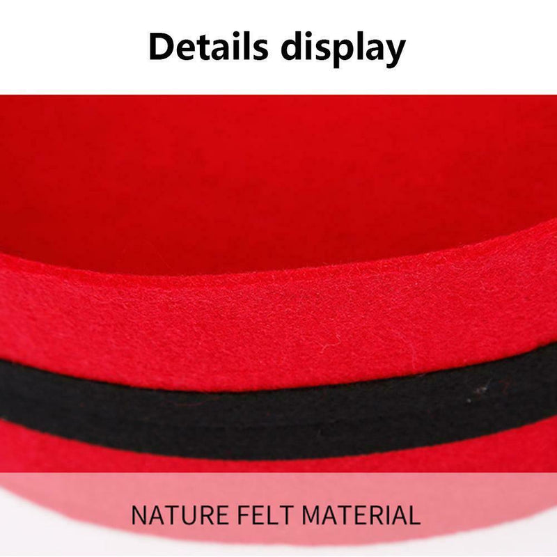 Christmas Cat Calming Bed Round Nest Warm Cat House Felt Nest Self Sleeping Mat