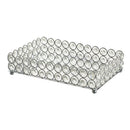 Mirrored Crystal Vanity Tray Decorative for Perfum, Jewelry Makeup 25x15x5cm